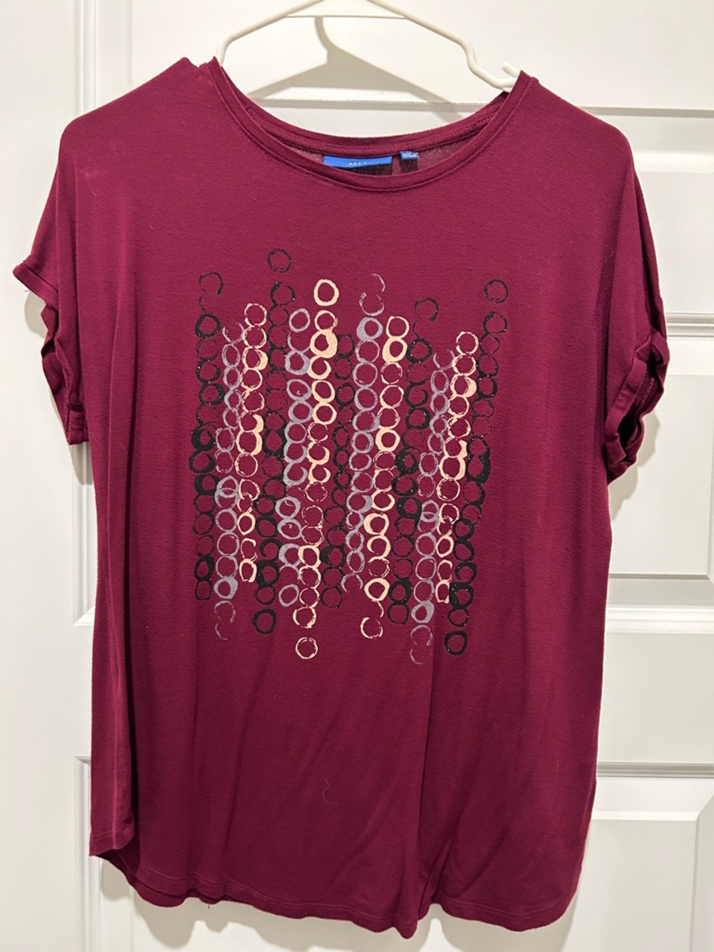 Apt. 9 Women's Wine Short Sleeve Graphic Tee
